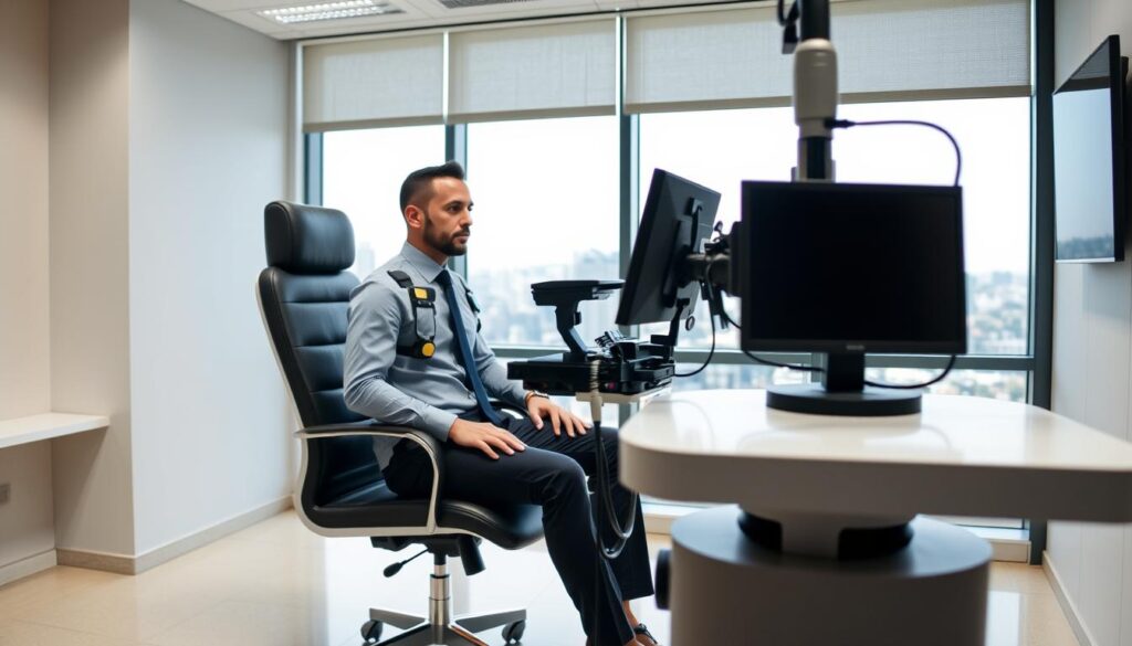 Employee polygraph testing process Employee polygraph testing process